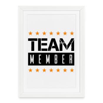 team_member - Affiche encadrée (27 × 37 cm) - blanc - Devant