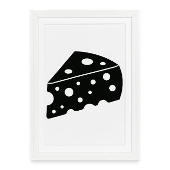 Fromage suisse - Affiche encadrée (27 × 37 cm) - blanc - Devant