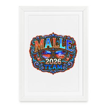 Malle 2026 Mallorca Holidays - Framed poster (27 × 37 cm) - white - Front