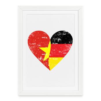 Vietnam, Allemagne, cœur utilisé - Affiche encadrée (27 × 37 cm) - blanc - Devant