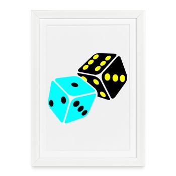 Neon Cube Playroom - Framed poster (27 × 37 cm) - white - Front