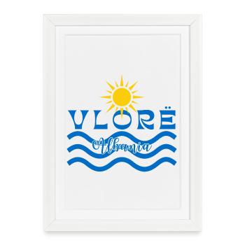 VLORË Vagues Solaires en Albanie - Affiche encadrée (27 × 37 cm) - blanc - Devant