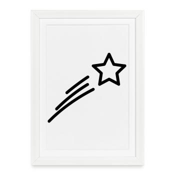 shooting star - Framed poster (27 × 37 cm) - white - Front