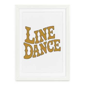 Ambiances de danse en ligne - Affiche encadrée (27 × 37 cm) - blanc - Devant