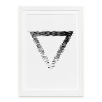 triangle halftone shape design - Framed poster (27 × 37 cm) - white - Front