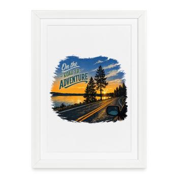 Auf dem Weg zum Abenteuer - Gerahmtes Poster (27 × 37 cm) - Weiß - Vorne