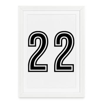 22 Symbole numérique - Affiche encadrée (27 × 37 cm) - blanc - Devant