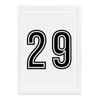 29 Symbole numérique - Affiche encadrée (27 × 37 cm) - blanc - Devant