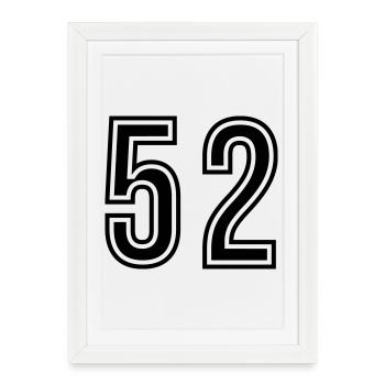 52 Symbole numérique - Affiche encadrée (27 × 37 cm) - blanc - Devant