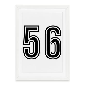 56 Symbole numérique - Affiche encadrée (27 × 37 cm) - blanc - Devant