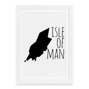 isle of man - Affiche encadrée (27 × 37 cm) - blanc - Devant