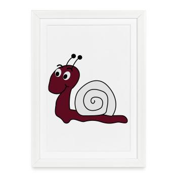 slug - Framed poster (27 × 37 cm) - white - Front
