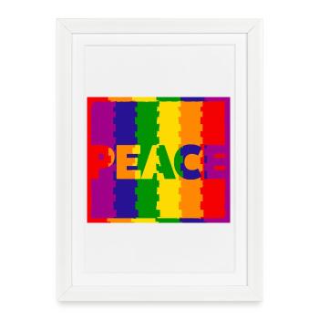 paix - Affiche encadrée (27 × 37 cm) - blanc - Devant
