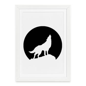 Loup déguisé - Affiche encadrée (27 × 37 cm) - blanc - Devant