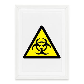 Warning Biohazard - Framed poster (27 × 37 cm) - white - Front