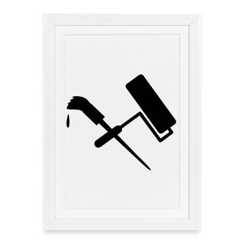 painter - Framed poster (27 × 37 cm) - white - Front