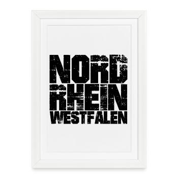 North Rhine-Westphalia - North Rhine-Westphalia - Framed poster (27 × 37 cm) - white - Front