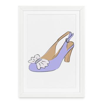 Chaussure Femme Chaussure Mode - Affiche encadrée (27 × 37 cm) - blanc - Devant