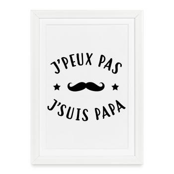 Papa - Fête des Pères - Anniversaire - Bébé - Framed poster (27 × 37 cm) - white - Front
