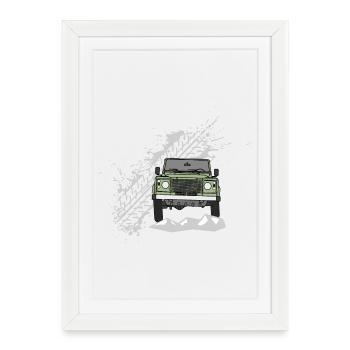Defender Splash Front - Affiche encadrée (27 × 37 cm) - blanc - Devant