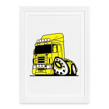 V8 truck Vabis - Framed poster (27 × 37 cm) - white - Front