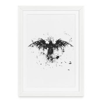 Eagle Grunge Look - Affiche encadrée (27 × 37 cm) - blanc - Devant
