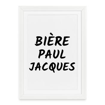bière, buveur de bière, bière artisanale - Affiche encadrée (27 × 37 cm) - blanc - Devant
