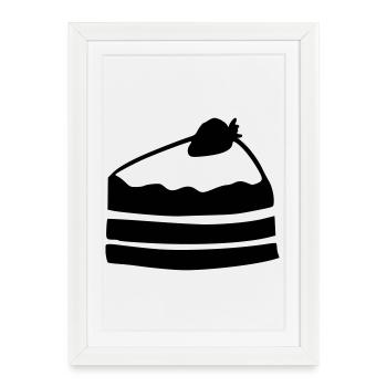 Du gâteau - Affiche encadrée (27 × 37 cm) - blanc - Devant