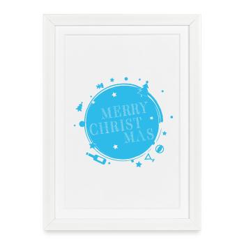 JOYEUX CERCLE DE NOËL - Affiche encadrée (27 × 37 cm) - blanc - Devant