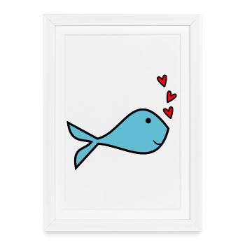 HEART. HEARTS. VALENTINE'S DAY. LOVE. LOVE. COUPLE. - Framed poster (27 × 37 cm) - white - Front
