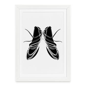 Ballet Shoes Sketch - Framed poster (27 × 37 cm) - white - Front