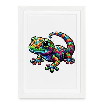 Gecko - Framed poster (27 × 37 cm) - white - Front