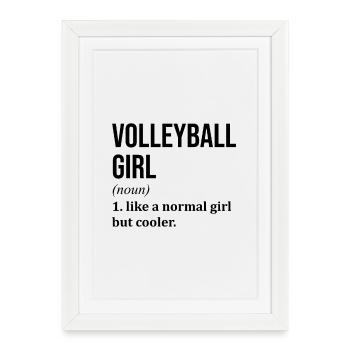 Volley-ball-ball Volley-volley-ball - Affiche encadrée (27 × 37 cm) - blanc - Devant
