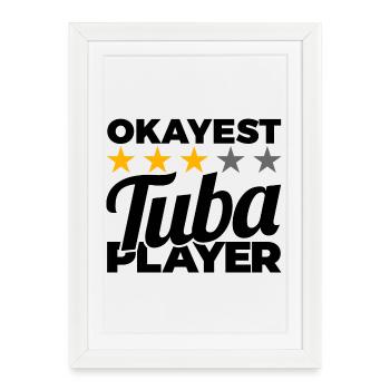 Joueur de tuba le plus correct - Affiche encadrée (27 × 37 cm) - blanc - Devant