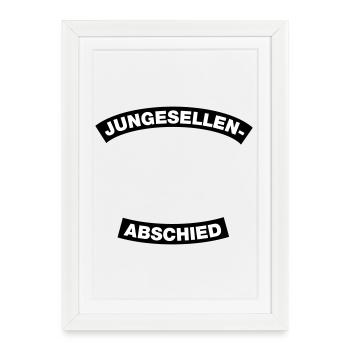 Bachelor Party Frame (Bachelor Party MC Rocker Design) - Framed poster (27 × 37 cm) - white - Front
