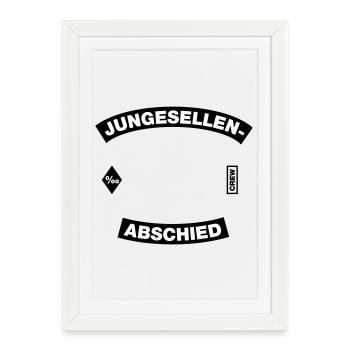 Bachelor Party Frame (Bachelor Party MC Rocker Design) - Framed poster (27 × 37 cm) - white - Front