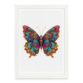 Papillon - Affiche encadrée (27 × 37 cm) - blanc - Devant