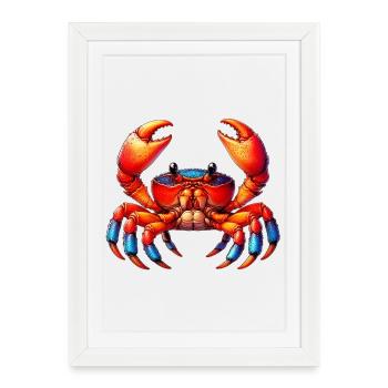 Crabe - Affiche encadrée (27 × 37 cm) - blanc - Devant
