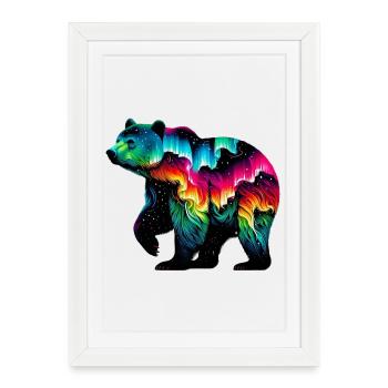 Bear - Framed poster (27 × 37 cm) - white - Front