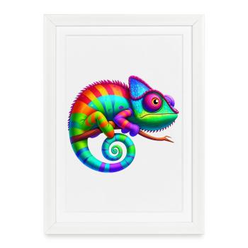 Chameleon - Framed poster (27 × 37 cm) - white - Front
