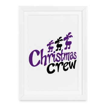 funny team at Christmas - Framed poster (27 × 37 cm) - white - Front