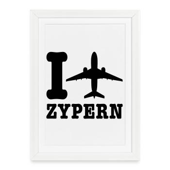Vacances Chypre - Affiche encadrée (27 × 37 cm) - blanc - Devant