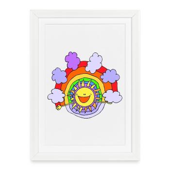 Collection Bébé Soleil d’Été 11 - Affiche encadrée (27 × 37 cm) - blanc - Devant
