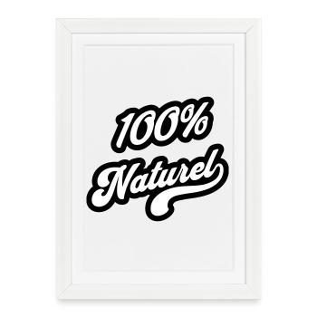 100% Naturel - Affiche encadrée (27 × 37 cm) - blanc - Devant
