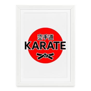 Karate - Framed poster (27 × 37 cm) - white - Front