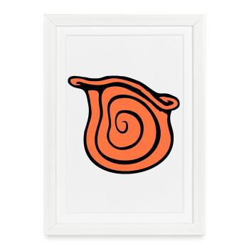 Snail Shell Snail Insect House Spiral Cool - Framed poster (27 × 37 cm) - white - Front