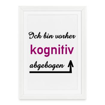cognitif, parole, communication, interpersonnel - Affiche encadrée (27 × 37 cm) - blanc - Devant