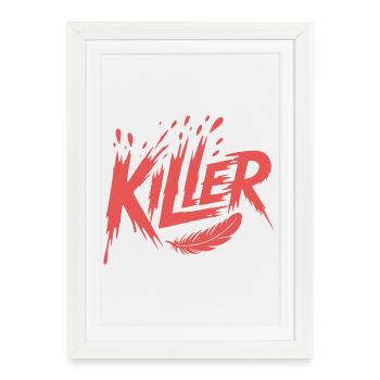 Killer Feather Splash - Framed poster (27 × 37 cm) - white - Front