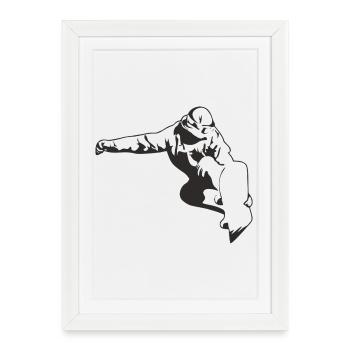 snowboard - Framed poster (27 × 37 cm) - white - Front