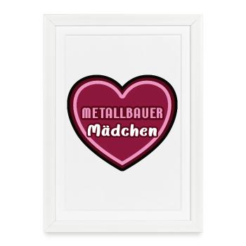Metalworker Metalworker Girl Child Trainee - Framed poster (27 × 37 cm) - white - Front